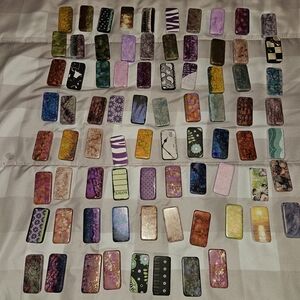 Lot Of 78 Colorful Resin/Glass Dominoes
